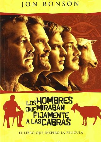 los hombres que miraban fijamente a las cabras